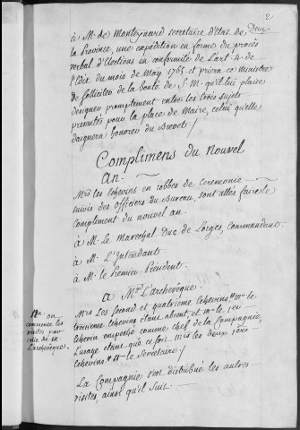 Registre des délibérations municipales 1er janvier - 31 décembre 1772