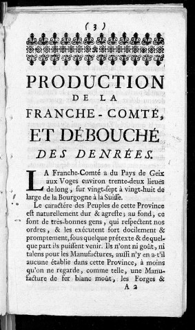 Instructions politiques de M. de Sérilly, intendant au comté de Bourgogne, pour servir à M. de Beaumont, sur tous les états de la Franche-Comté