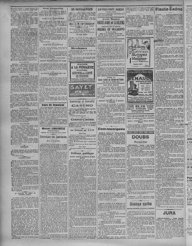 10/07/1927 - La Dépêche républicaine de Franche-Comté [Texte imprimé]