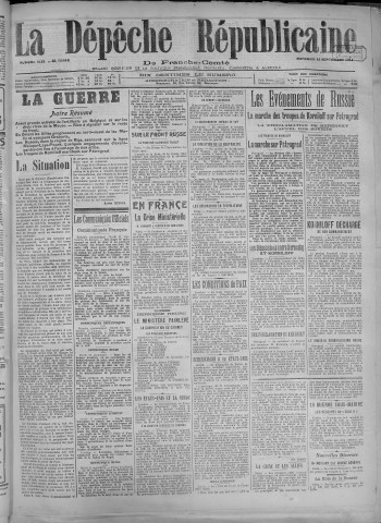 12/09/1917 - La Dépêche républicaine de Franche-Comté [Texte imprimé]