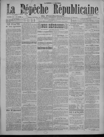 10/05/1922 - La Dépêche républicaine de Franche-Comté [Texte imprimé]