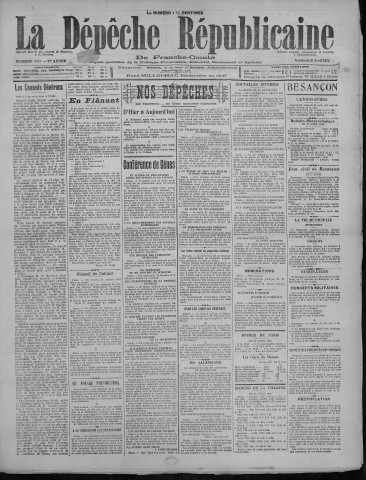 28/04/1922 - La Dépêche républicaine de Franche-Comté [Texte imprimé]