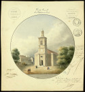 Département du Doubs, commune de Liesle. Reconstruction de la tour du clocher et agrandissement de l'église [dessin] , [S.l.] : [s.n.], 1842