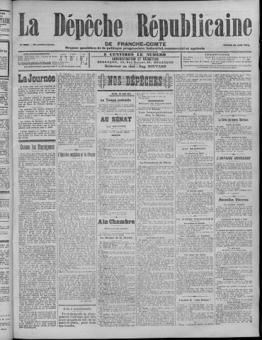 29/06/1912 - La Dépêche républicaine de Franche-Comté [Texte imprimé]