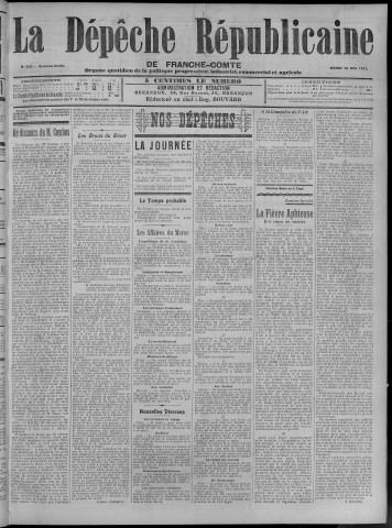 16/05/1911 - La Dépêche républicaine de Franche-Comté [Texte imprimé]