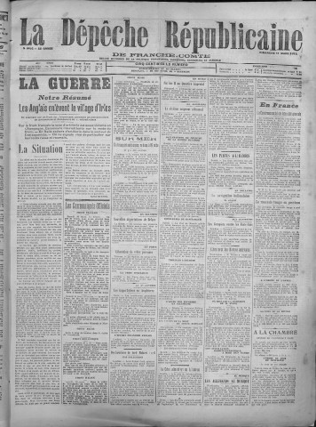 11/03/1917 - La Dépêche républicaine de Franche-Comté [Texte imprimé]