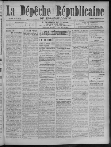 20/09/1906 - La Dépêche républicaine de Franche-Comté [Texte imprimé]