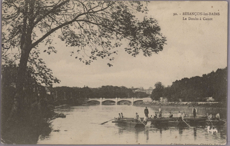 Besançon-les-Bains - Le Doubs à Canot [image fixe] , 1909/1910