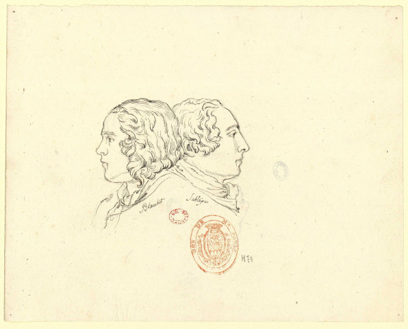 Portraits de Blanchet et de Subleyras (Pierre) [Dessin] , 1750/1799