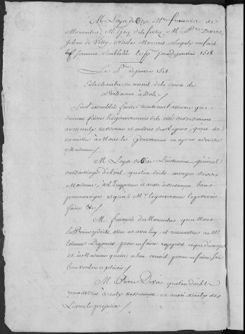 Ms Droz 57-65 - Registres des délibérations du Parlement (1518-1771)