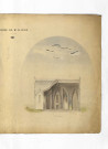 Eglise Saint-Claude, projet de construction, façade principal et coupe : plans en couleurs dressés le 30 juillet 1874 (entoilés).