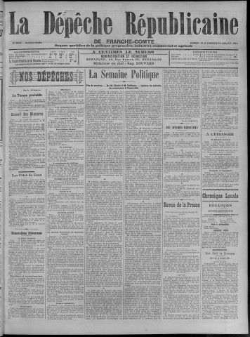 15/07/1911 - La Dépêche républicaine de Franche-Comté [Texte imprimé]