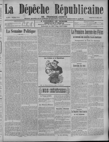 14/08/1910 - La Dépêche républicaine de Franche-Comté [Texte imprimé]