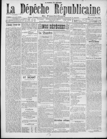 31/03/1926 - La Dépêche républicaine de Franche-Comté [Texte imprimé]