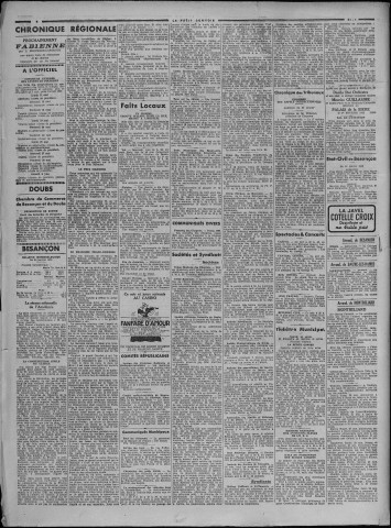 31/01/1936 - Le petit comtois [Texte imprimé] : journal républicain démocratique quotidien