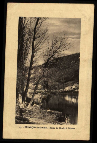 Besançon-les-Bains - Bords du Doubs à Velotte [image fixe] 1905/1910