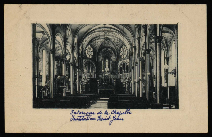 Besancon - Institution St-Jean. Intérieur de la Chapelle [image fixe] , 1904/1911