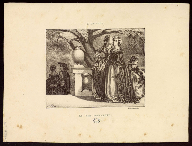 La Vie heureuse [image fixe] / L. Perèse  ; Pecquereau imp. , [Paris, circa 1840-1850]