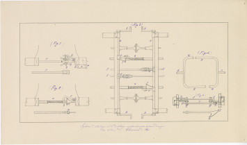 1954.6.14 - Plan du système d’accrochage des wagons mis au point par Joseph Lanfrey (fin XIXe)
