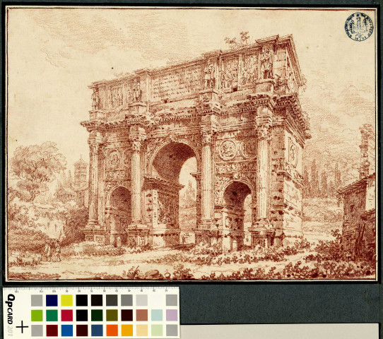 Vue de l'arc de Constantin à Rome / Pierre-Adrien Pâris , [S.l.] : [P.-A. Pâris], [1772-1774]
