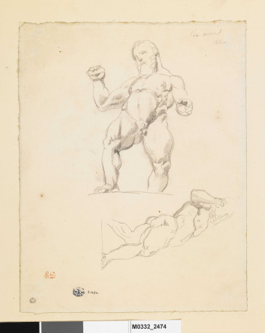 étude d'après la statue de l'Hercule ivre de Parme