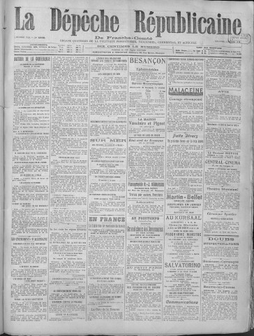 02/02/1919 - La Dépêche républicaine de Franche-Comté [Texte imprimé]