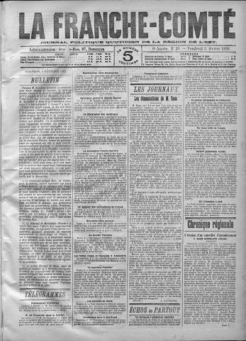 05/02/1892 - La Franche-Comté : journal politique de la région de l'Est