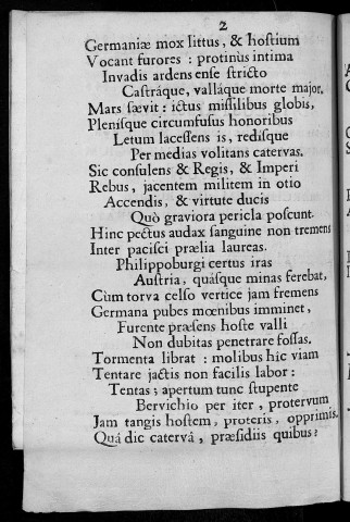 Ad illustrissimun nobilissimum ac fortissimum heroa dominum D. Ferdin. Agatangium de Brun Marchionem de Roche, supresno sequanorum senatu equitem honorarium Gallicorum exercituum praefectum. Ode