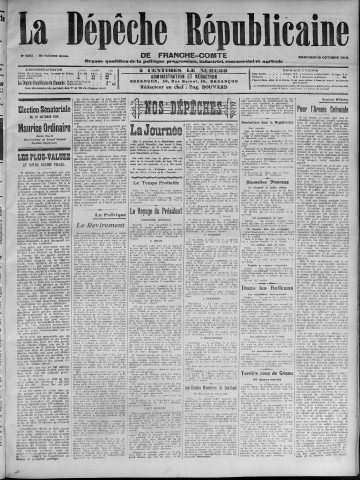 15/10/1913 - La Dépêche républicaine de Franche-Comté [Texte imprimé]