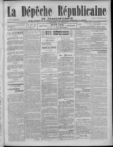 07/11/1905 - La Dépêche républicaine de Franche-Comté [Texte imprimé]