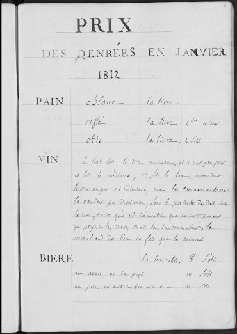 Ms Baverel 77 - « Faits mémorables arrivés à Besançon en 1812 », par l'abbé J.-P. Baverel