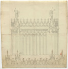 Cathédrale Sainte-Croix d'Orléans : couronnement des tours / Pierre-Adrien Pâris , [S.l.] : [P.-A. Pâris], [vers 1787-1790]