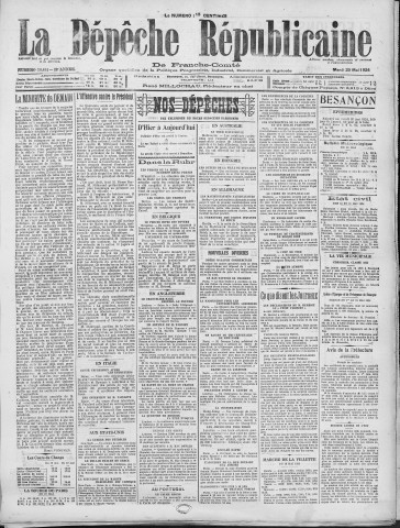 20/05/1924 - La Dépêche républicaine de Franche-Comté [Texte imprimé]