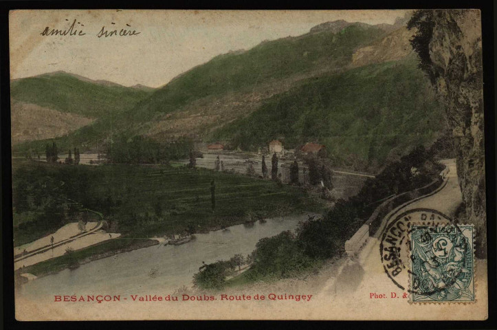 Besançon - Vallée du Doubs. Route de Quingey [image fixe] , 1897/1903