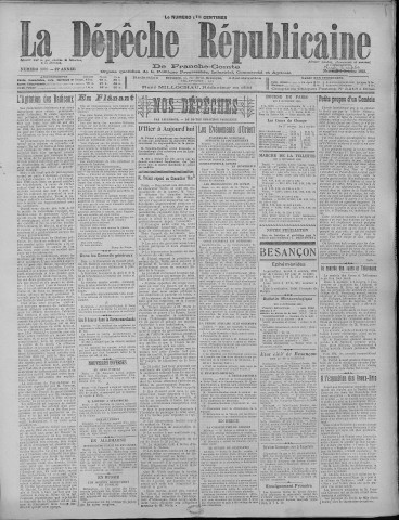 03/10/1922 - La Dépêche républicaine de Franche-Comté [Texte imprimé]