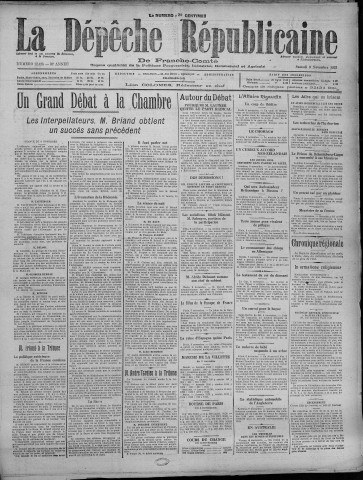 09/11/1929 - La Dépêche républicaine de Franche-Comté [Texte imprimé]