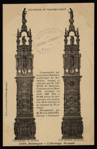Besançon - L'Horloge St-Jean [image fixe] , Besançon : Edit. L. Gaillard-Prêtre &#8211; Besançon, 1912/1920