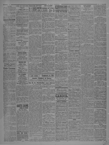25/01/1943 - Le petit comtois [Texte imprimé] : journal républicain démocratique quotidien