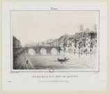 Vue des quais et du pont de Battant [image fixe] : Besançon / Gagey lith.  ; imp. lith. de A. Girod edr fbg St Claude à Besançon , Besançon : impr. de A. Girod, 1800/1899