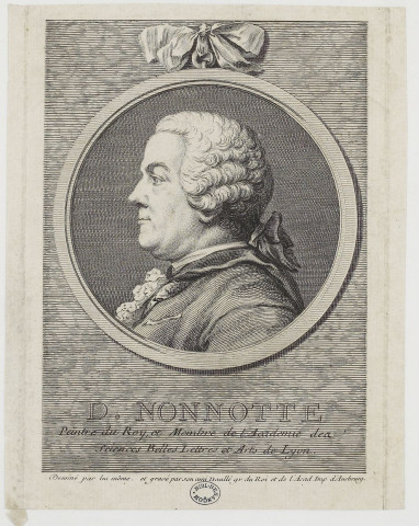 D. Nonnotte / Dessiné par lui-même et gravé par son ami Daullé gr. du roi et de l'Acad. Imp. d'Ausbourg