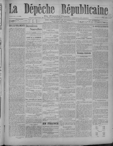 29/10/1919 - La Dépêche républicaine de Franche-Comté [Texte imprimé]