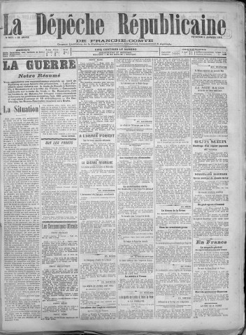 05/01/1917 - La Dépêche républicaine de Franche-Comté [Texte imprimé]