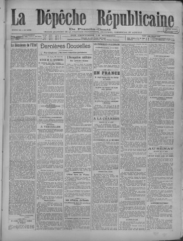 18/06/1919 - La Dépêche républicaine de Franche-Comté [Texte imprimé]