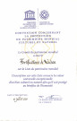 Inscription de l'oeuvre de Vauban au patrimoine mondial de l'Unesco : diplôme par lequel les fortifications de Vauban ont été inscrites au titre du Patrimoine Mondial de l'Unesco (10 juillet 2008)
Numérisé.