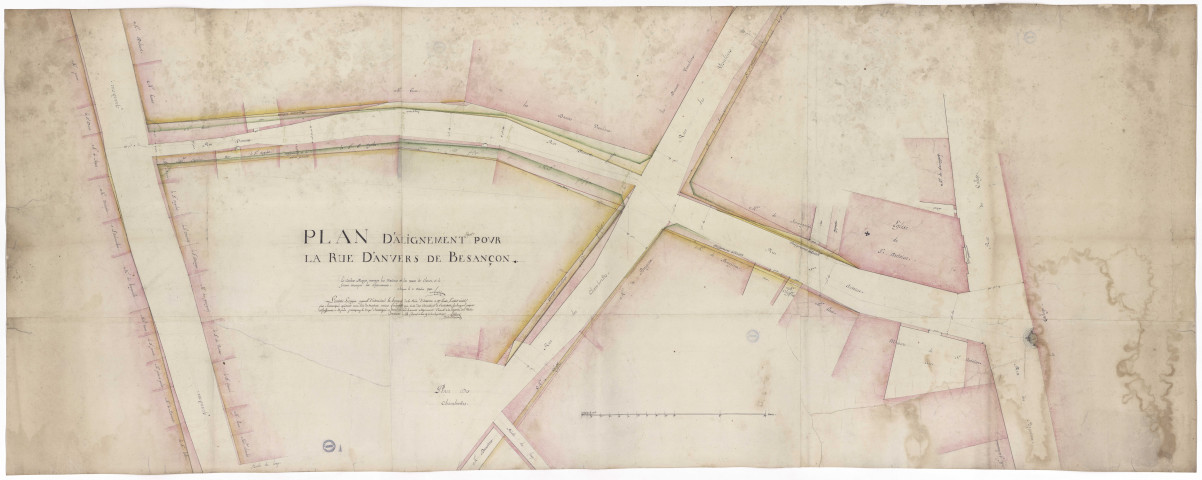 Plan d'alignement de la rue d'Anversdressé par Longin