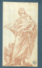 Saint Jean et l'aigle, statue en pied / Jean-Robert Ango , [S.l.] : [J.-R. Ango], [1700-1800]