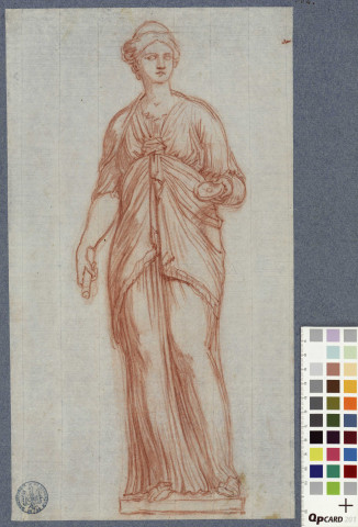 Figure féminine à l'antique, dite Isis / Jean-Honoré Fragonard , [S.l.] : [J.-H. Fragonard], [1758-1760]