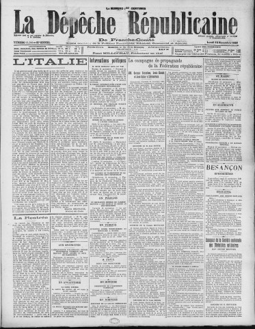 15/11/1926 - La Dépêche républicaine de Franche-Comté [Texte imprimé]