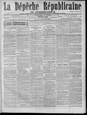 03/02/1905 - La Dépêche républicaine de Franche-Comté [Texte imprimé]