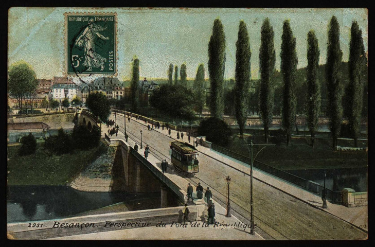 Besançon. Perspective du Pont de la République [image fixe] , Besançon : L. V. & Cie, 1904/1920